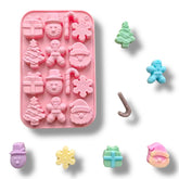 Molde Silicona Postre Navidad x 14